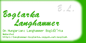 boglarka langhammer business card